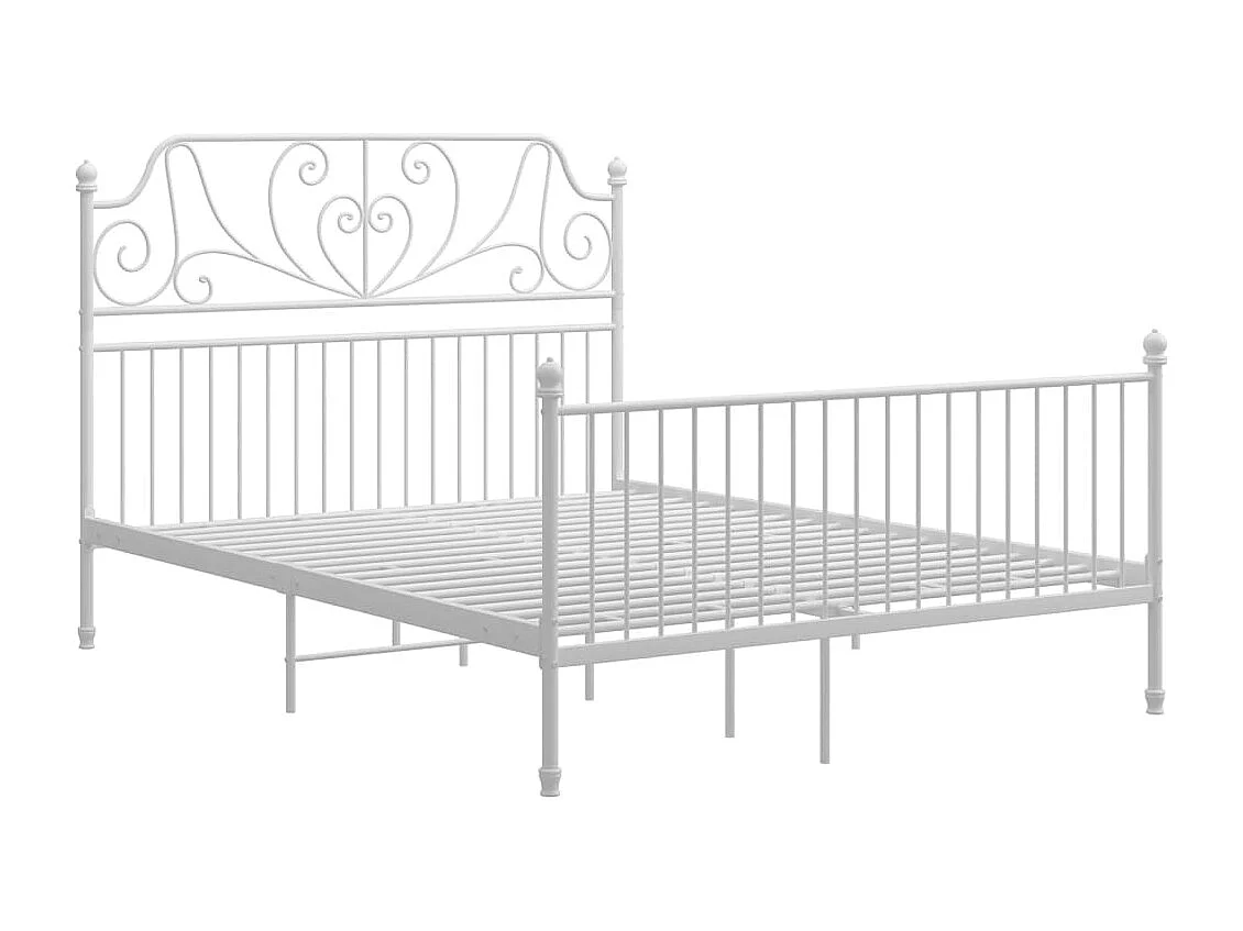 Bedframe metaal wit 140x200 cm