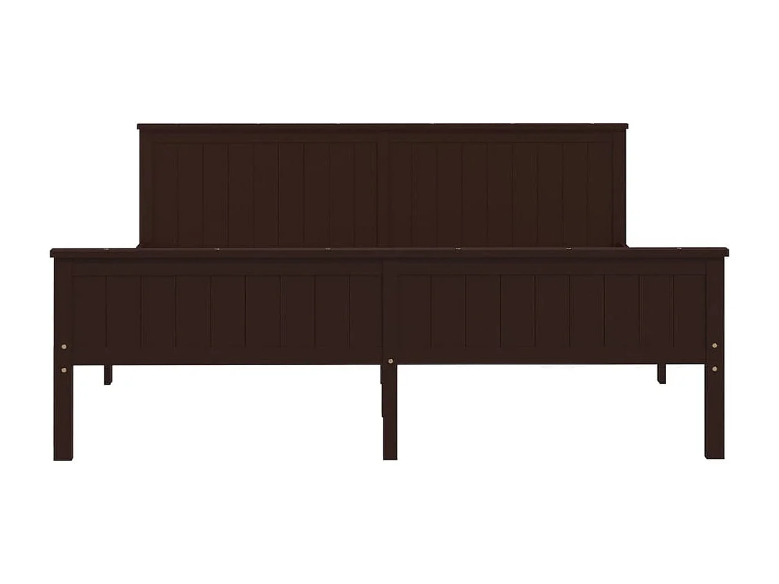 Estrutura de cama 180x200 cm pinho maciço castanho-escuro