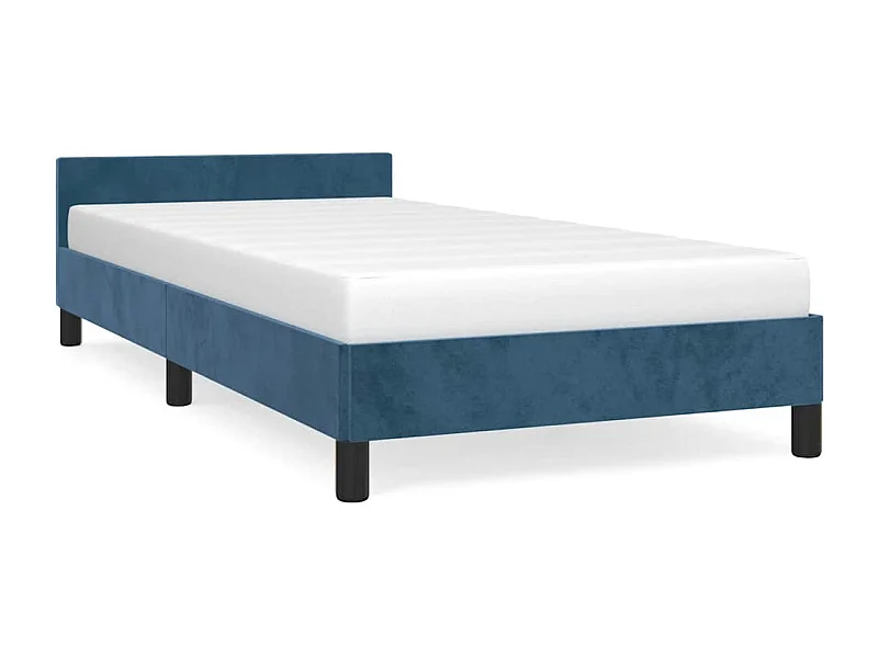 Bettgestell ohne Matratze Dunkelblau 100x200 cm Samt