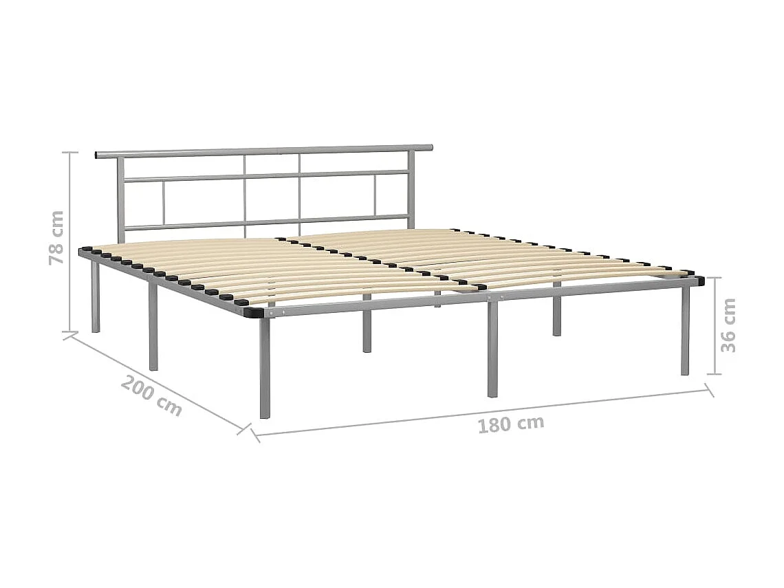 Giroletto Grigio in Metallo 180x200 cm
