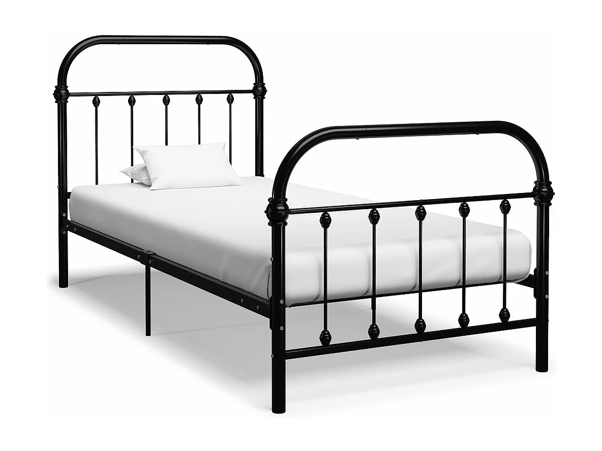 Bettgestell Schwarz Metall 90×200 cm