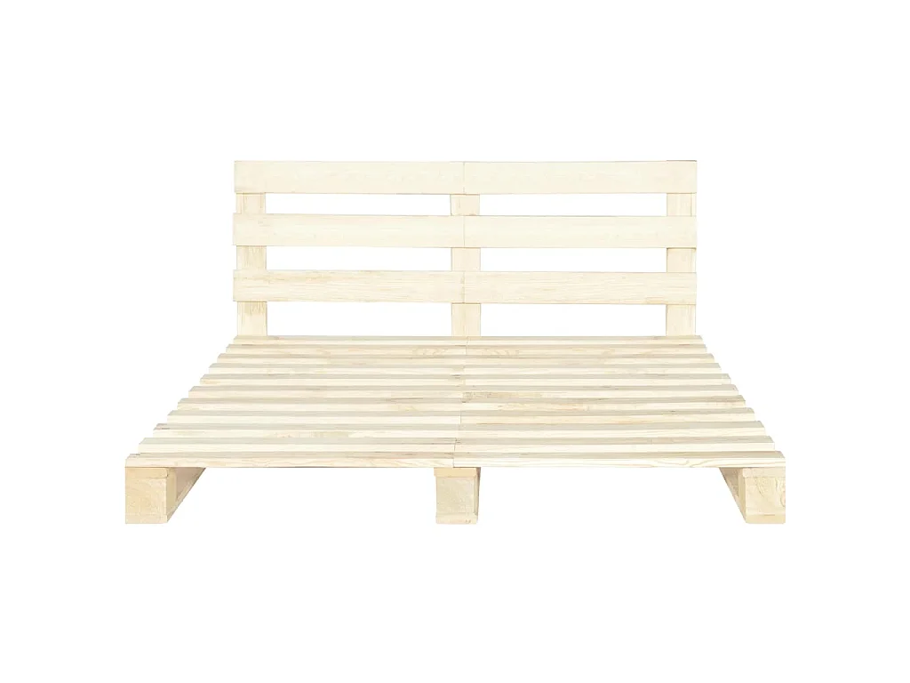Cadre de lit de palette sans matelas bois massif pin 200x200 cm