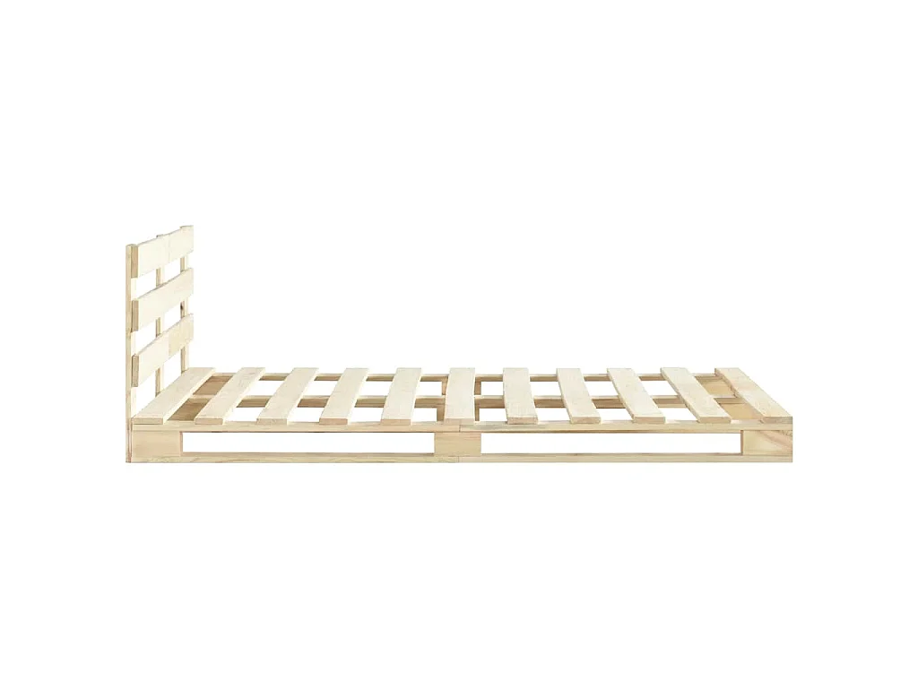 Cadre de lit de palette sans matelas bois massif pin 200x200 cm