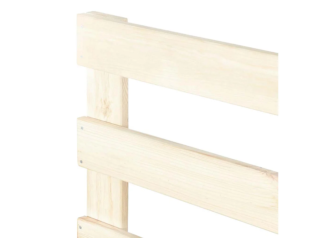Cadre de lit de palette sans matelas bois massif pin 200x200 cm