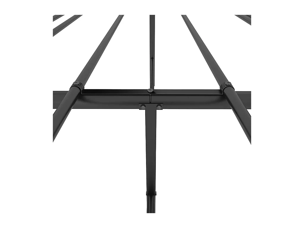 Cadre de lit métal sans matelas noir 193x203 cm