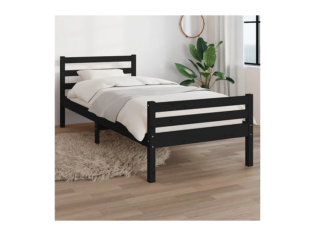 Giroletto Nero in Legno Massello 100x200 cm