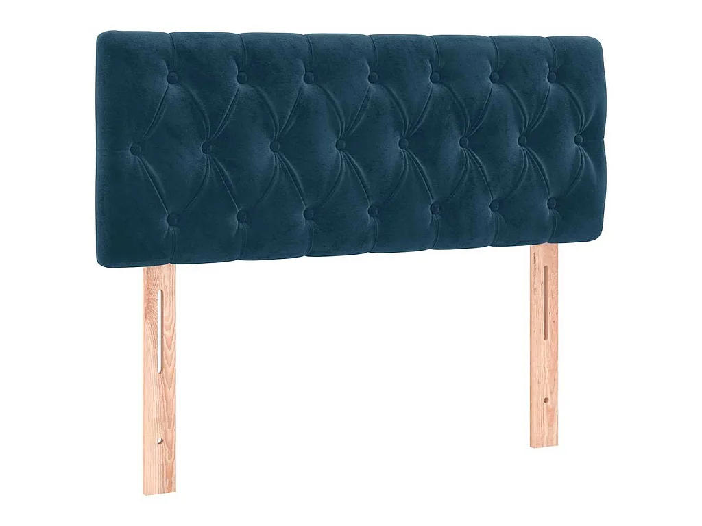 Sommier à lattes de lit avec matelas et LED Bleu foncé 90x200cm