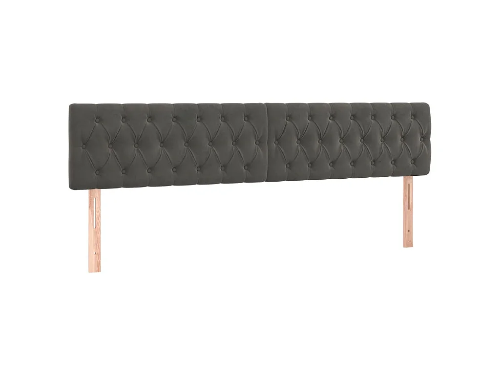 Boxspringbett mit Matratze Dunkelgrau 180x200 cm Samt