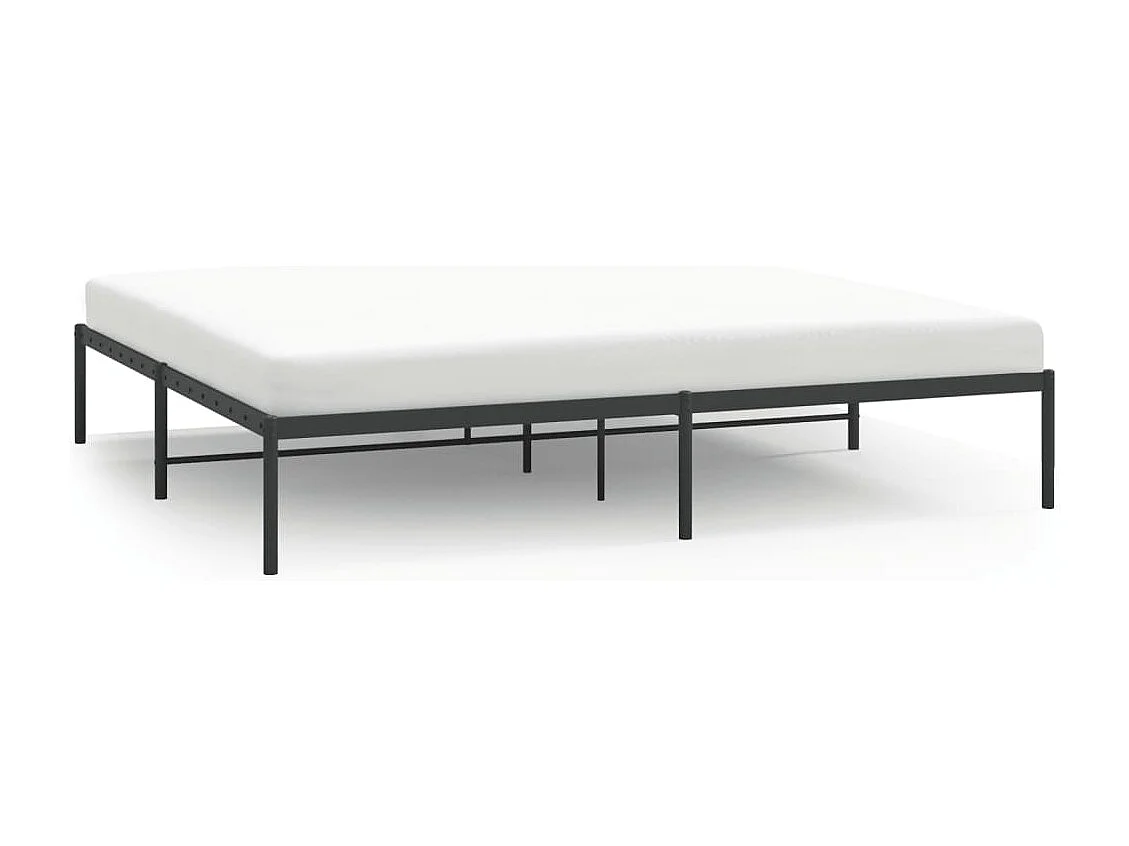 Estrutura de cama 200x200 cm metal preto