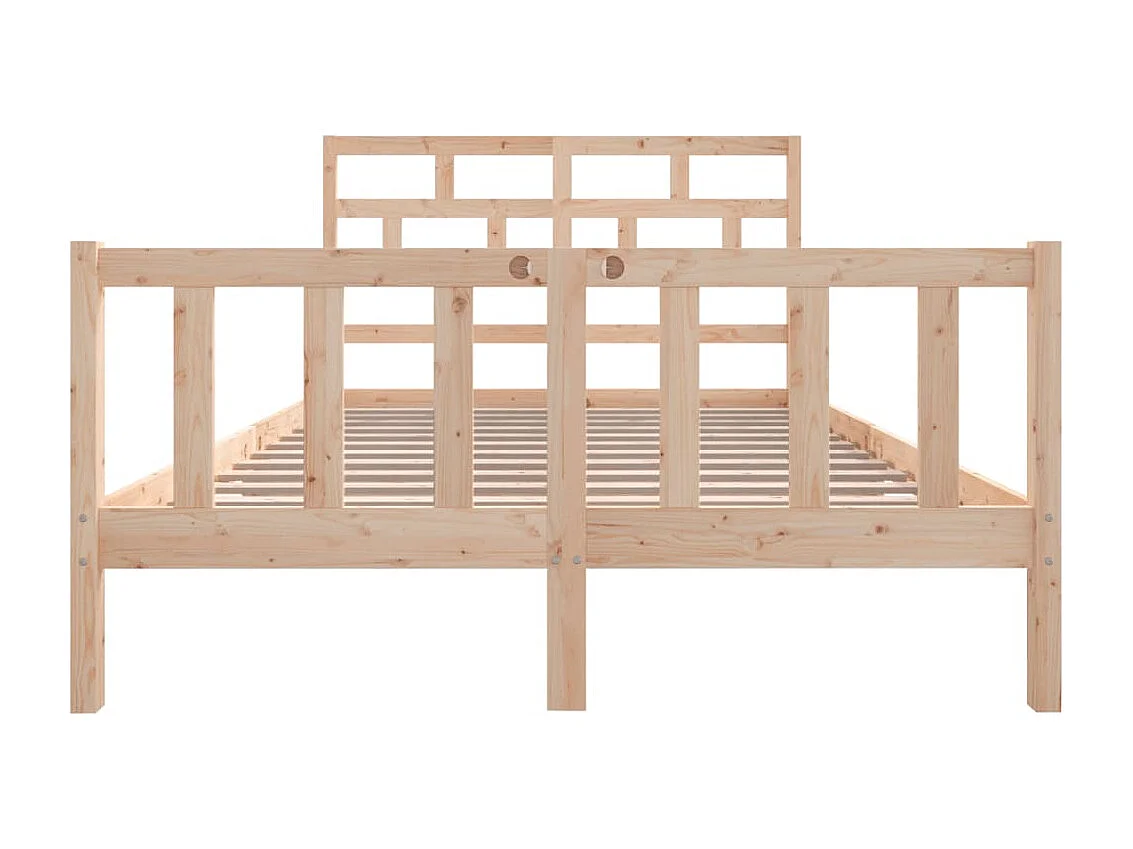 Estrutura de cama king 150x200 cm pinho maciço