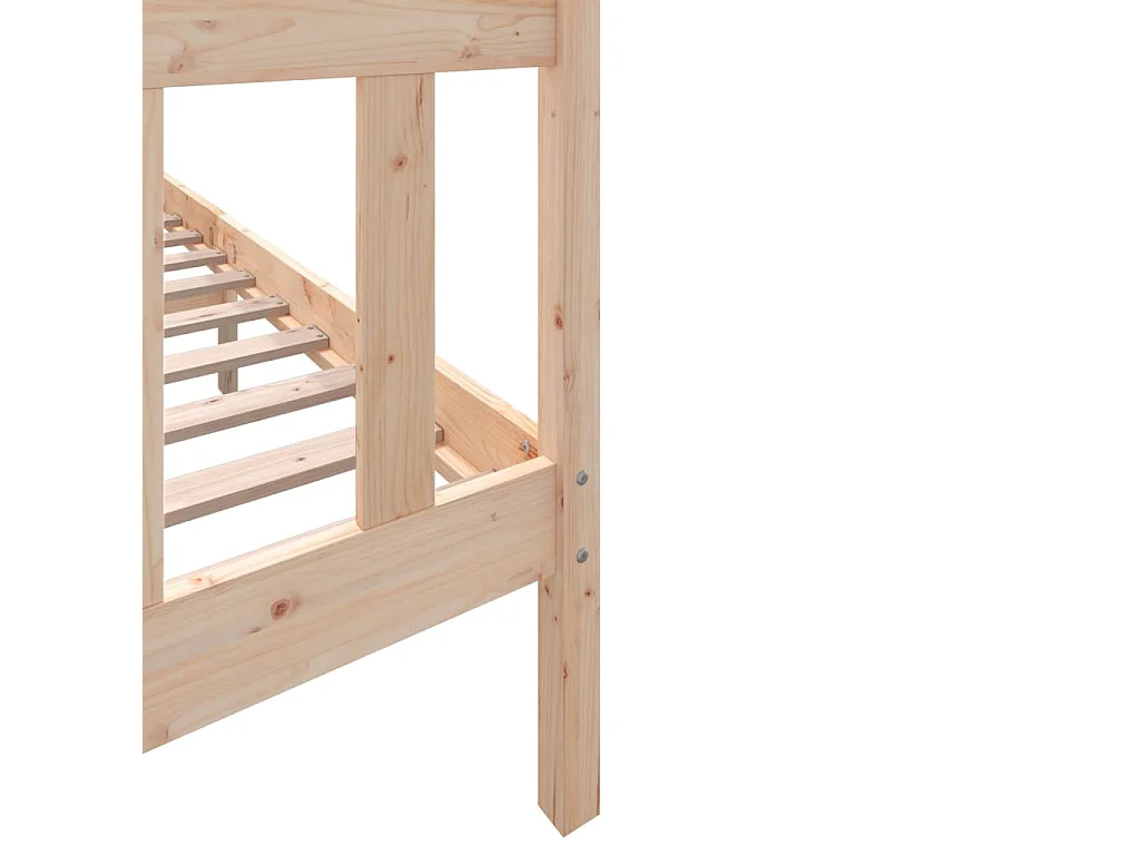 Estrutura de cama king 150x200 cm pinho maciço