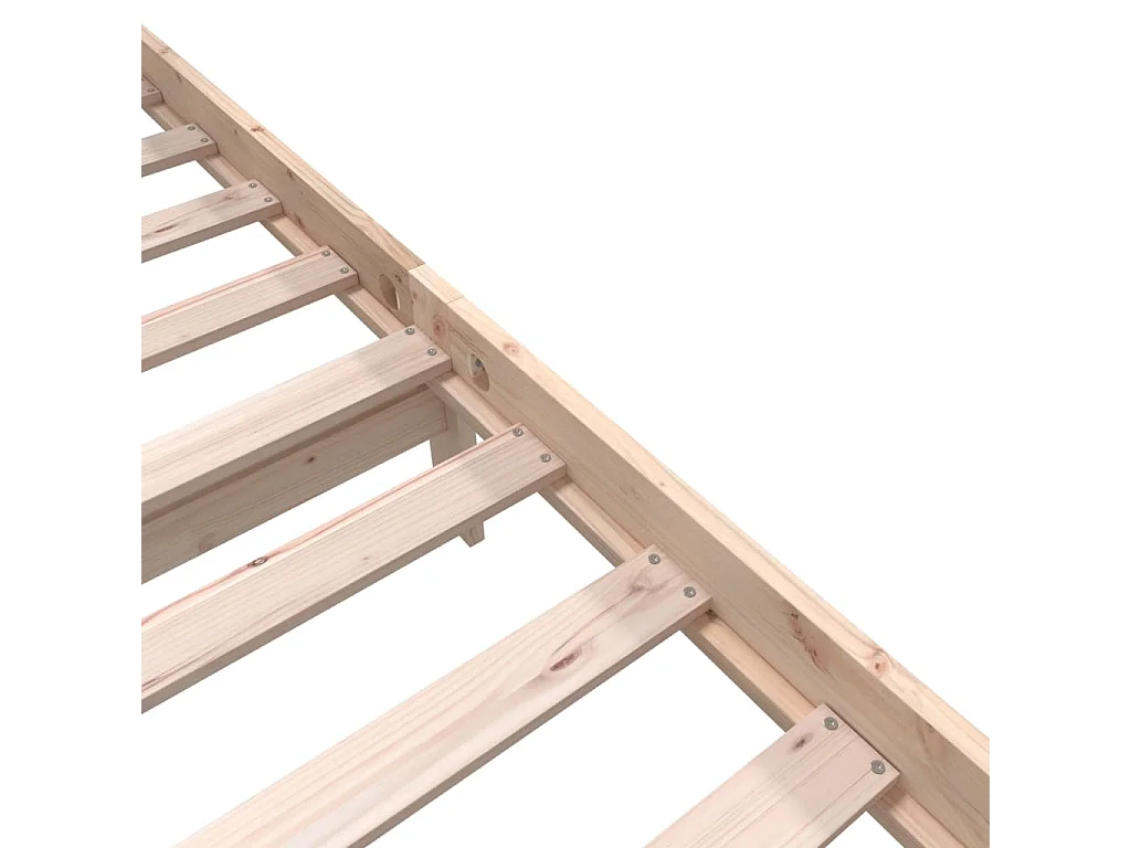 Estrutura de cama king 150x200 cm pinho maciço