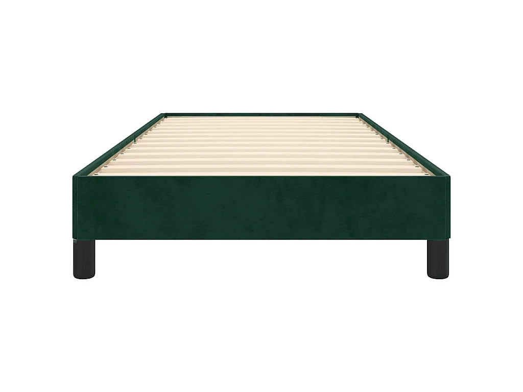 Giroletto senza Materasso Verde Scuro 90x190 cm in Velluto