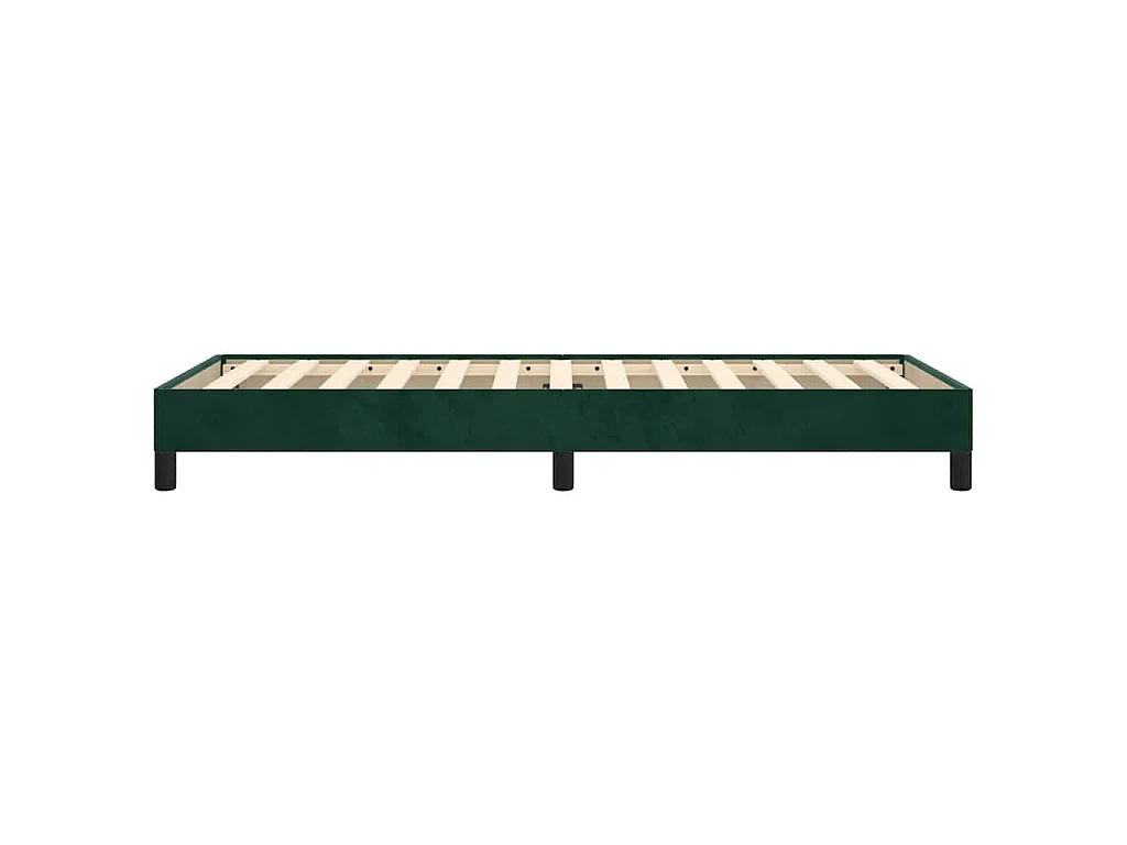 Giroletto senza Materasso Verde Scuro 90x190 cm in Velluto