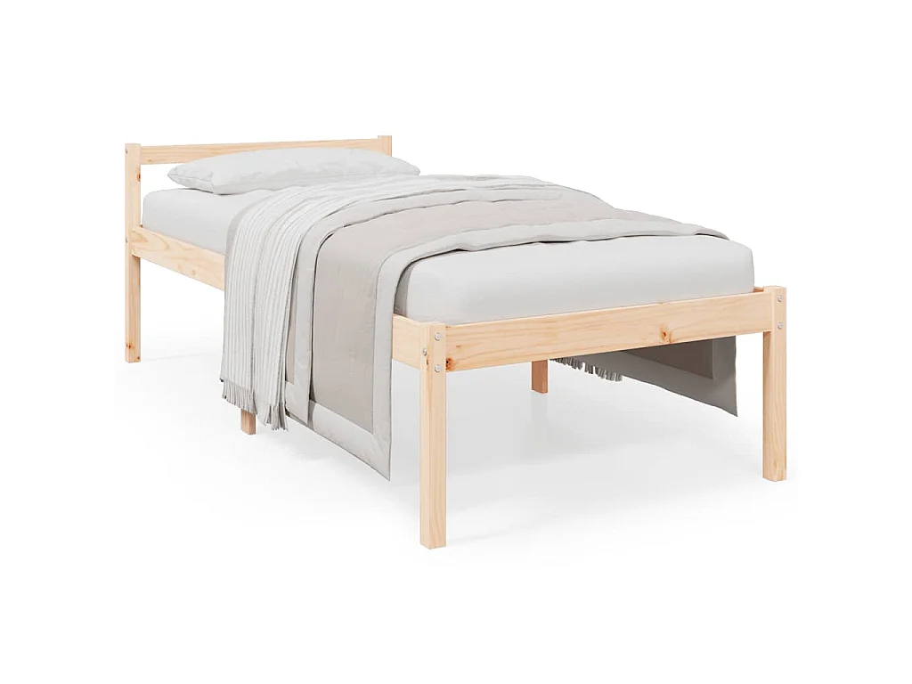 Seniorenbett 90x200 cm Massivholz Kiefer
