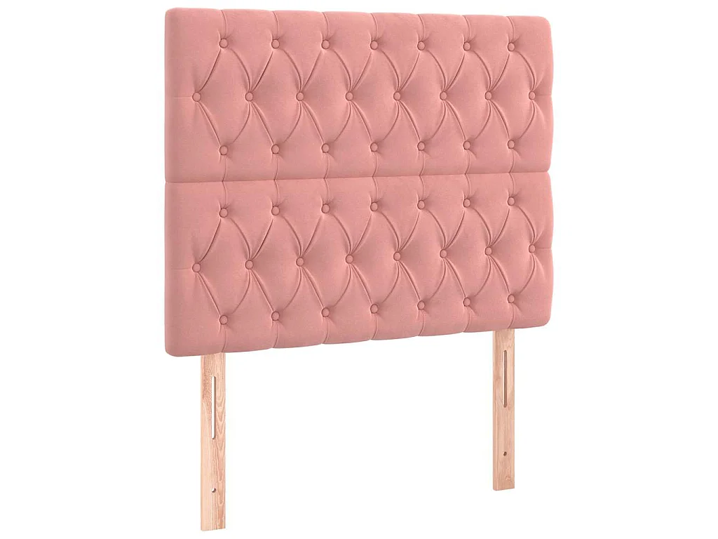 Cadre de lit sans matelas rose 90x200 cm velours