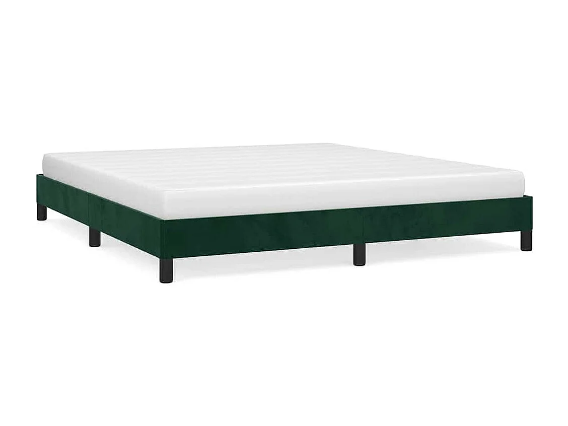 Bedframe zonder matras 160x200 cm fluweel donkergroen