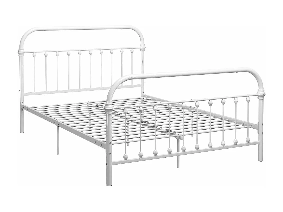 Bettgestell Weiß Metall 160×200 cm