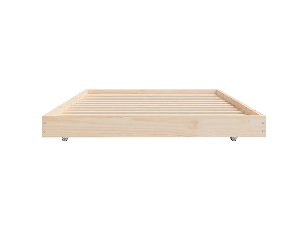Cadre de lit sans matelas 75x190 cm bois de pin massif