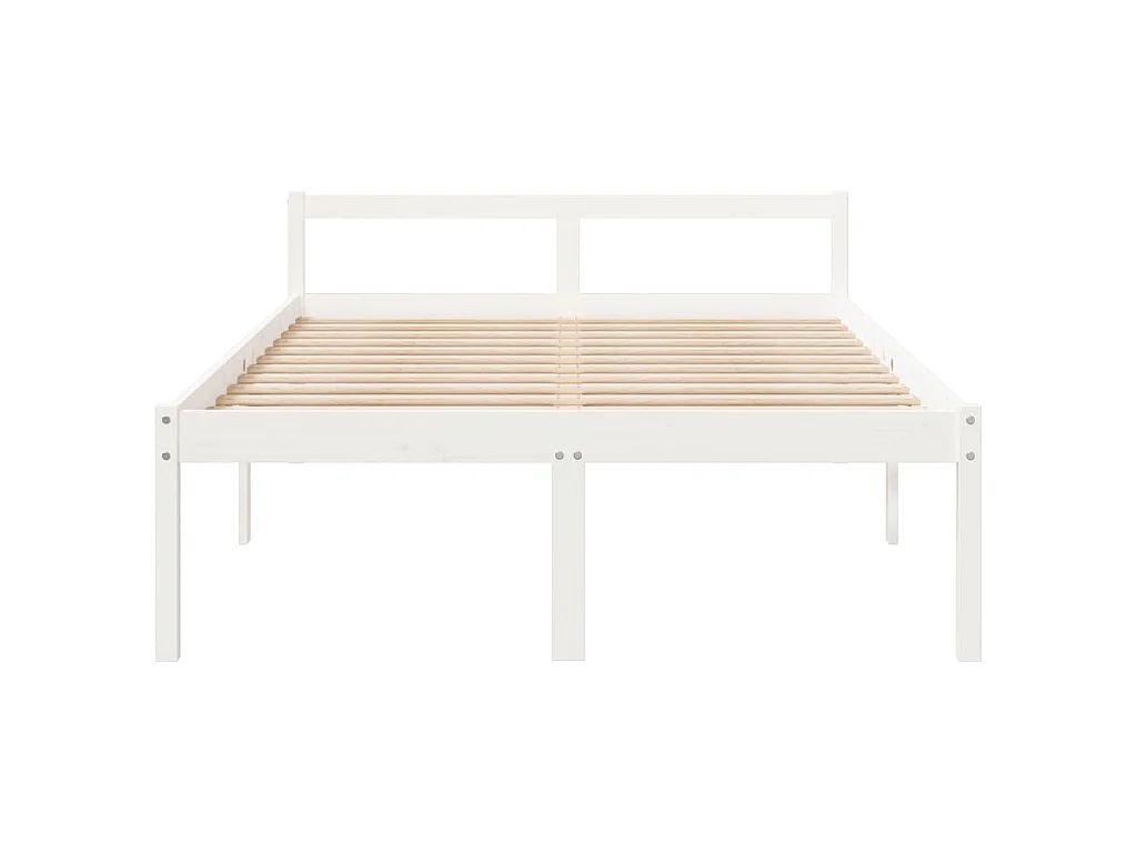 Lit pour personne âgée sans matelas 140x190 cm bois pin massif