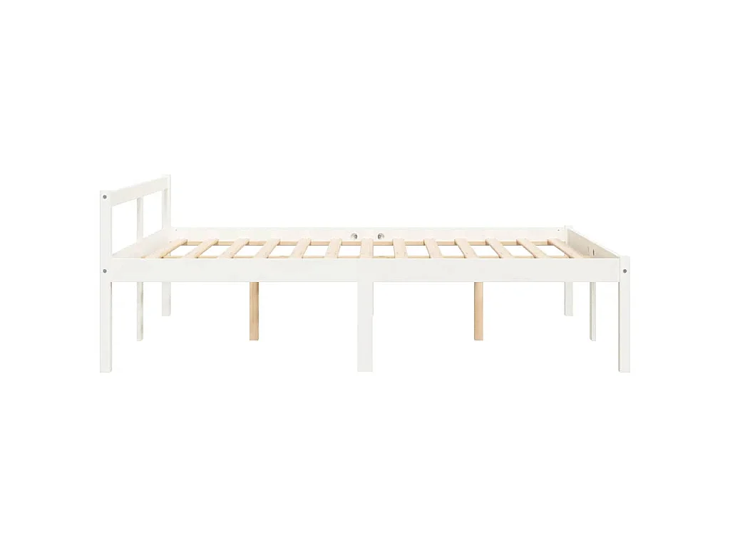 Lit pour personne âgée sans matelas 140x190 cm bois pin massif
