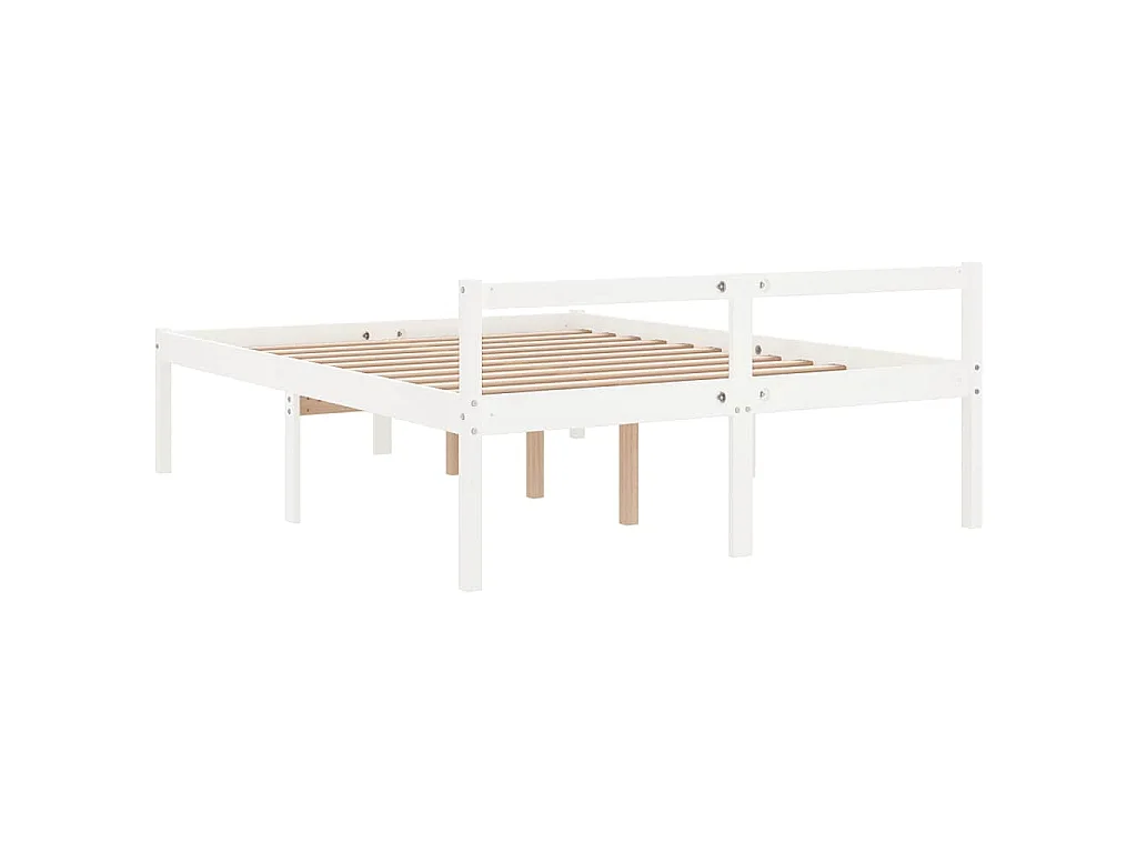 Lit pour personne âgée sans matelas 140x190 cm bois pin massif