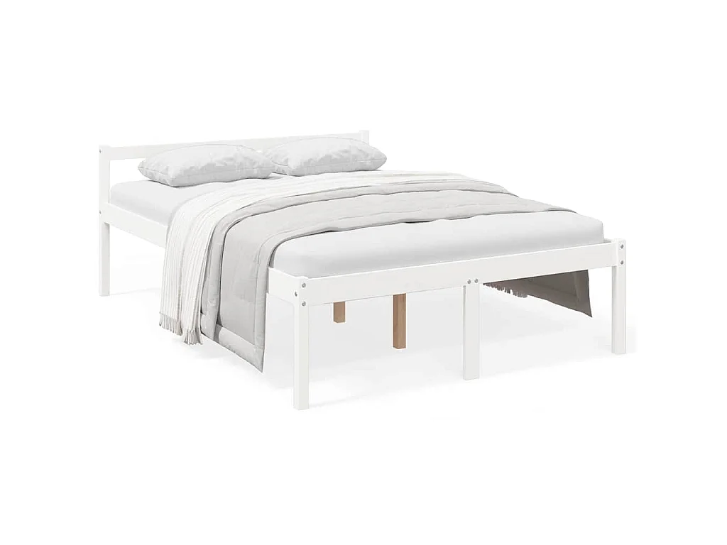 Lit pour personne âgée sans matelas 140x190 cm bois pin massif