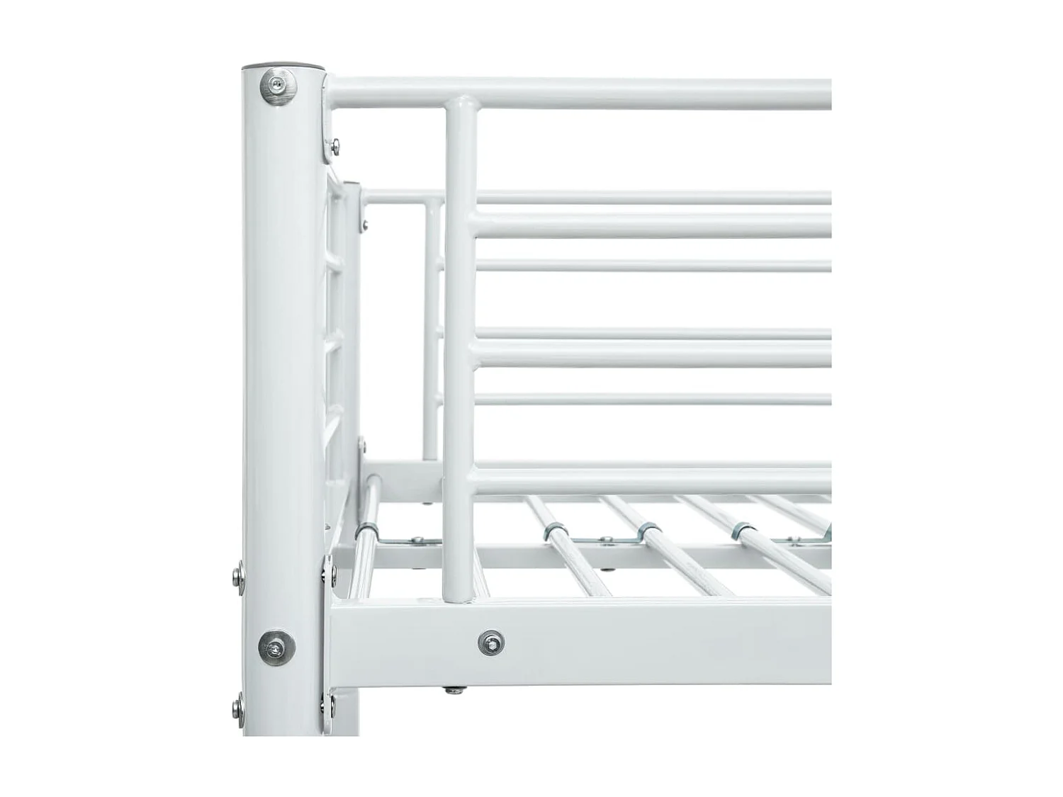 Etagenbettgestell Weiß Metall 140x200 cm/90x200 cm