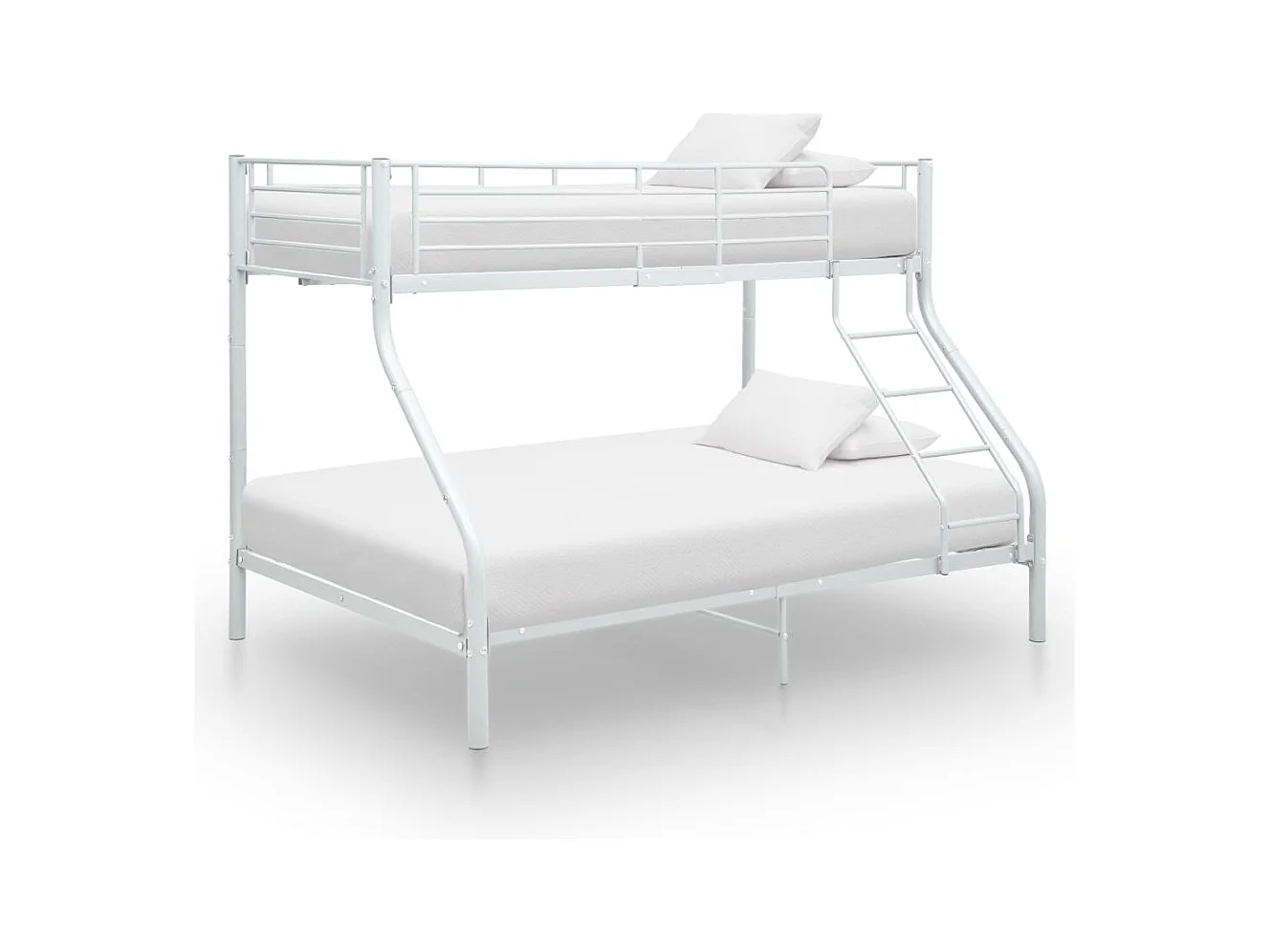 Stapelbedframe metaal wit 140x200 cm/90x200 cm