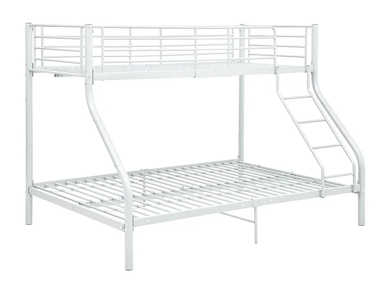 Letto a Castello Bianco in Metallo 140x200 cm/90x200 cm