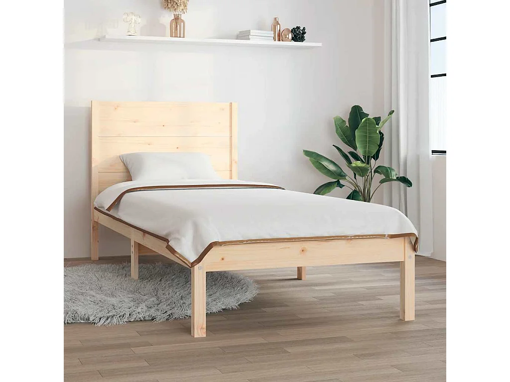 Cama sem colchão 90x200 cm madeira de pinho maciça