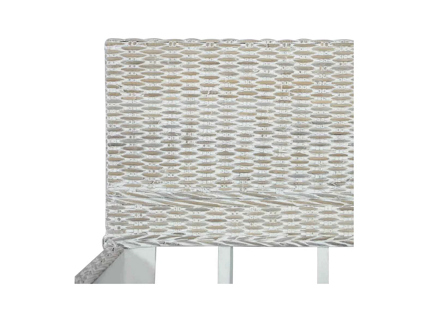 Bedframe natuurlijk rattan grijs 180x200 cm