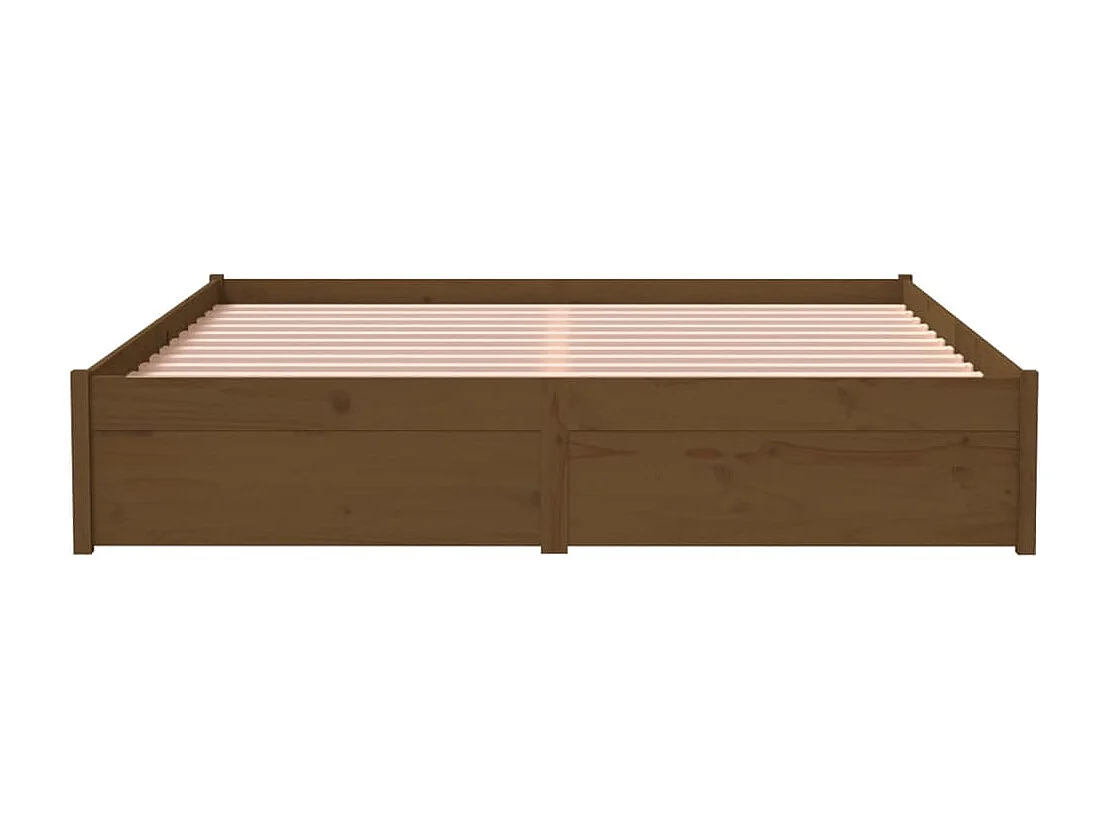 Massivholzbett Honigbraun 150x200 cm