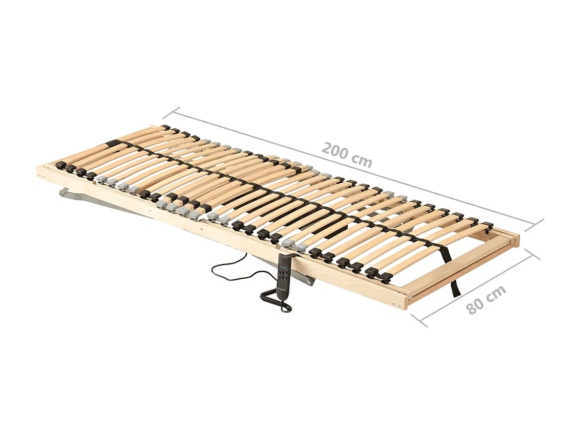 Estrado de ripas elétrico com 28 ripas 7 zonas 80x200 cm