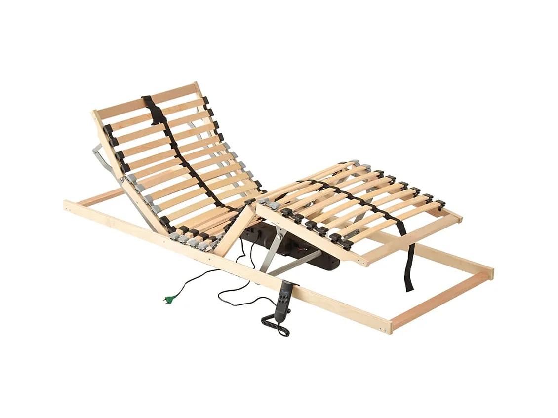 Sommier à lattes électrique sans matelas avec 7 zones 80x200 cm