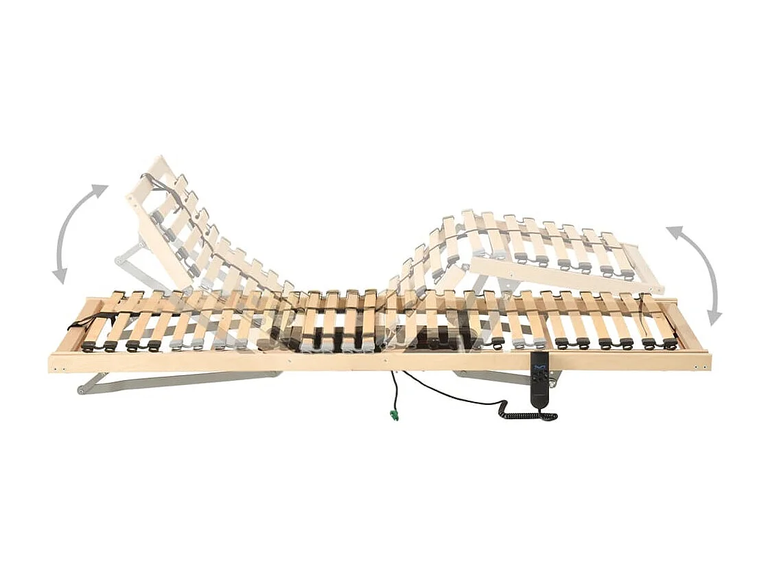 Letto con Telaio a Doghe Elettrico 28 Doghe 7 Zone 80x200 cm