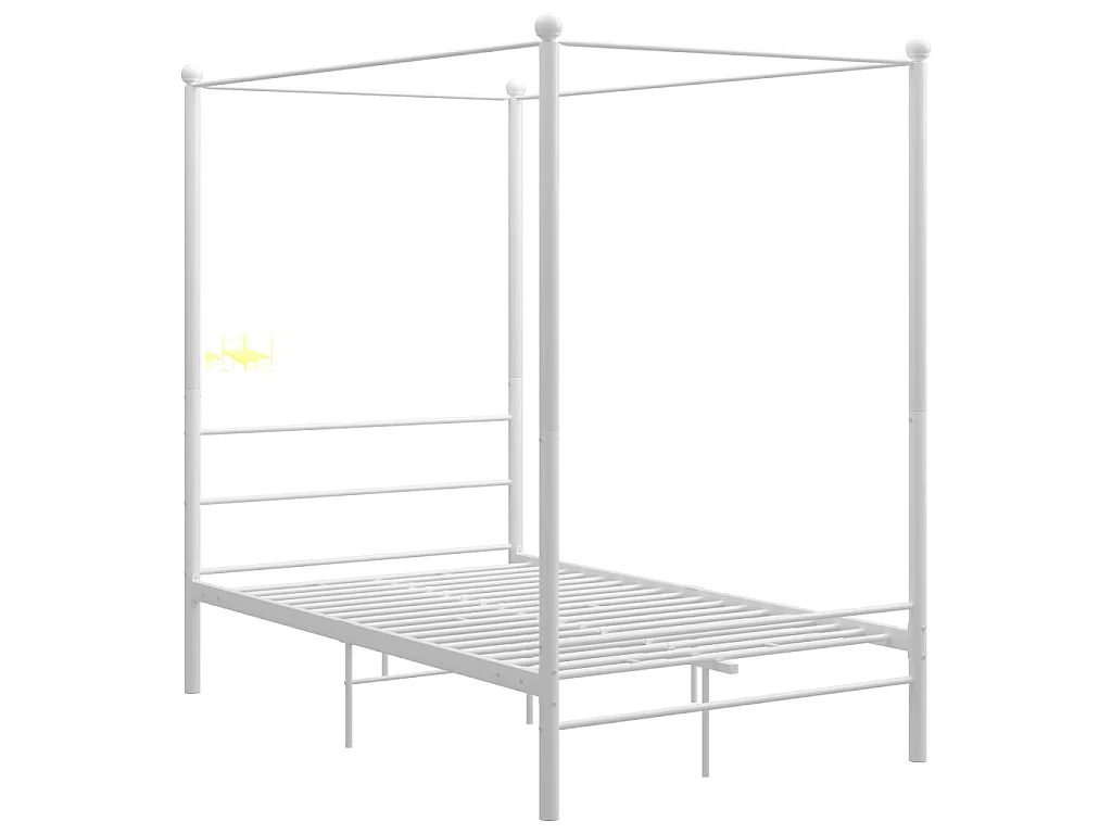 Hemelbedframe metaal wit 120x200 cm
