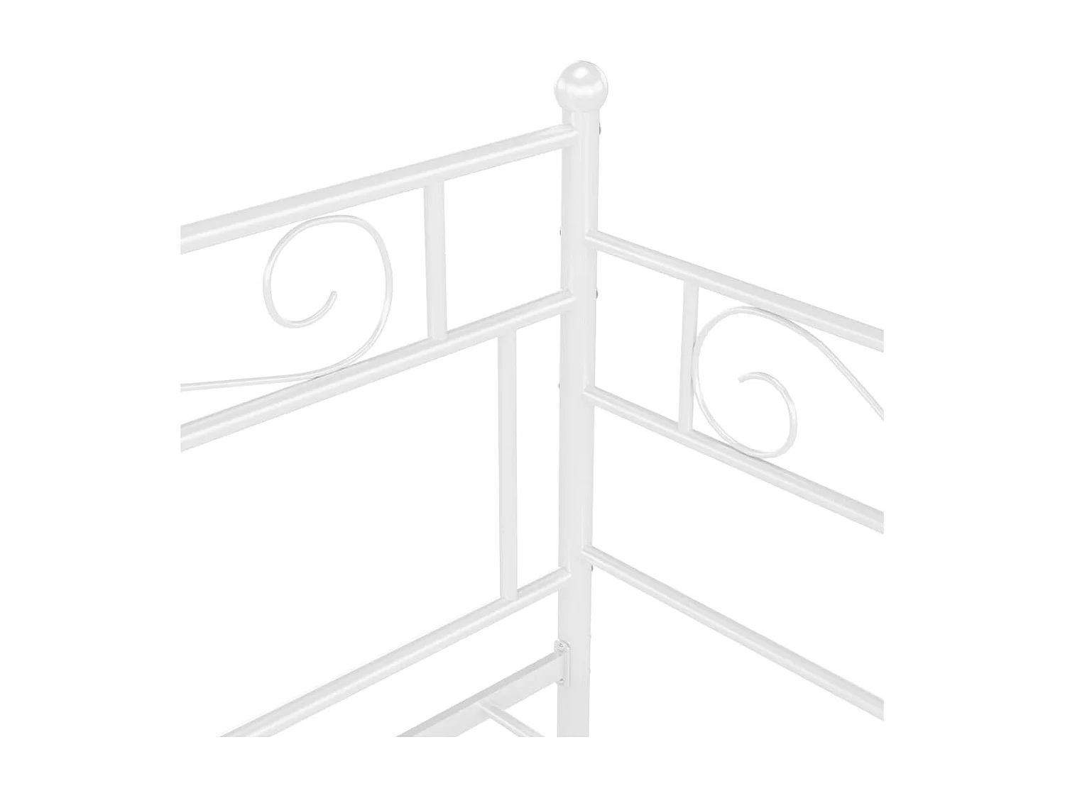 Slaapbankframe metaal wit 90x200 cm