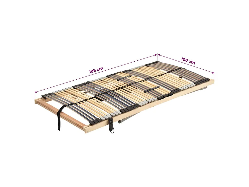 Sommier à lattes électrique sans matelas avec 7 zones 100x200cm
