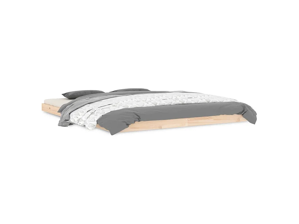 Cadre de lit sans matelas 160x200 cm bois massif de pin