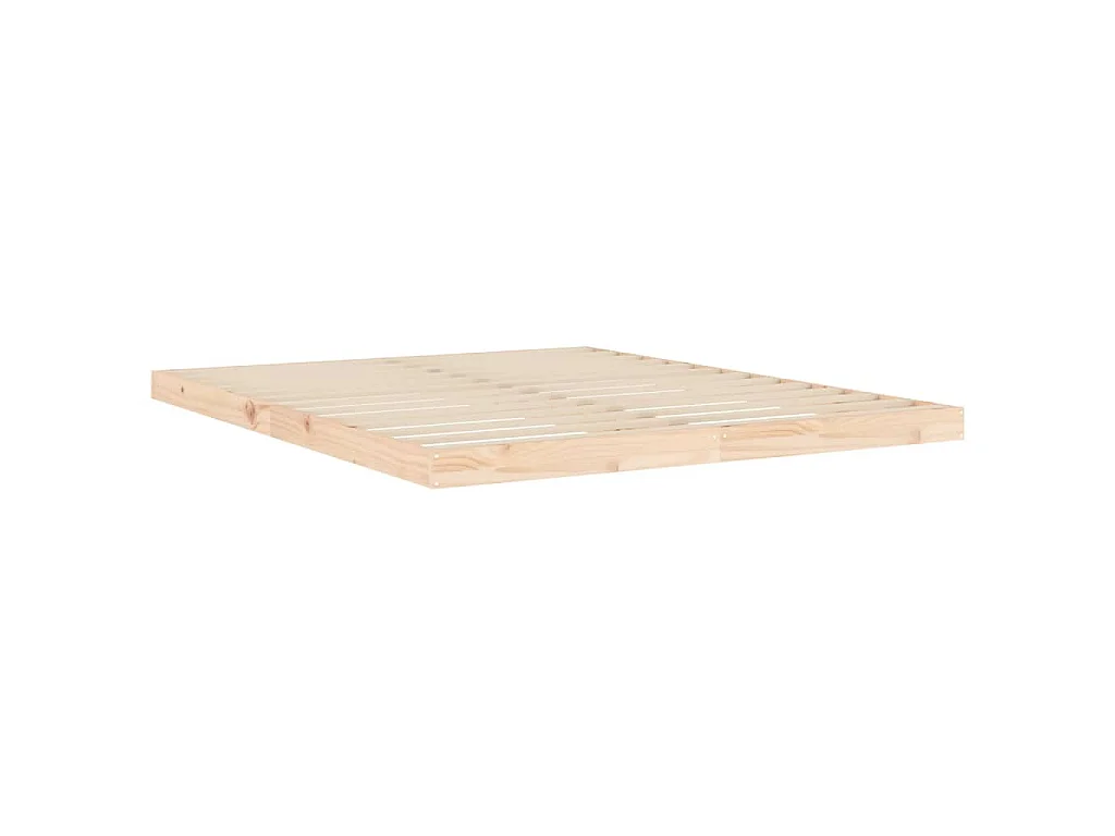 Cadre de lit sans matelas 160x200 cm bois massif de pin