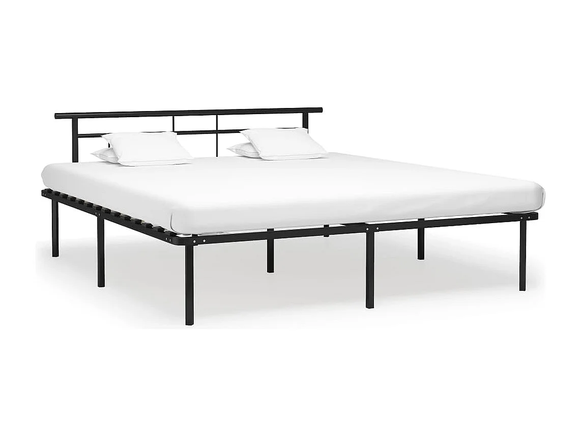 Estrutura de cama 180x200 cm metal preto
