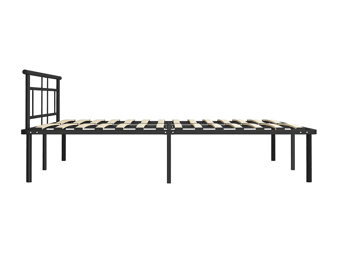 Estrutura de cama 180x200 cm metal preto