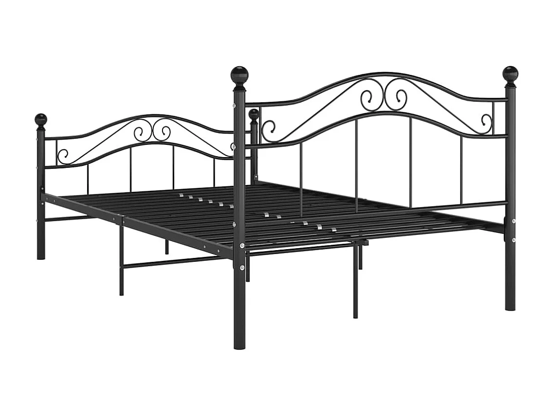 Bedframe metaal zwart 120x200 cm
