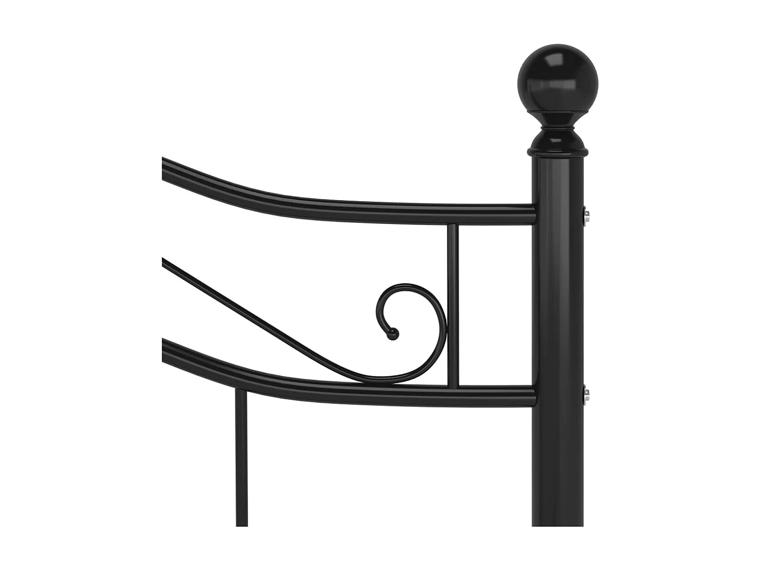 Bedframe metaal zwart 120x200 cm