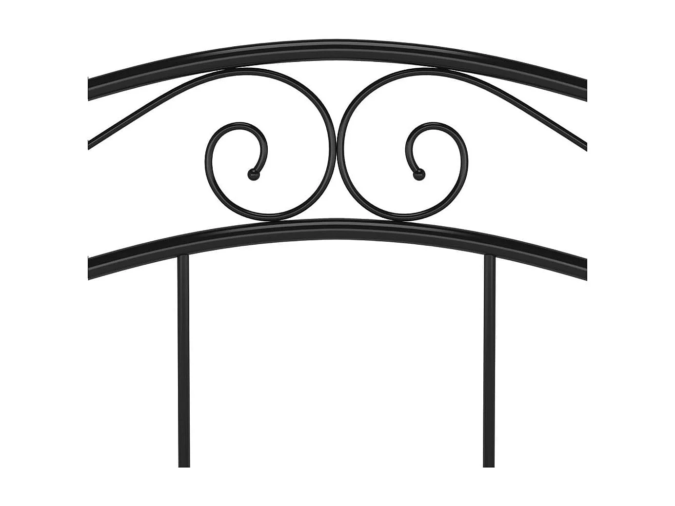 Bedframe metaal zwart 120x200 cm