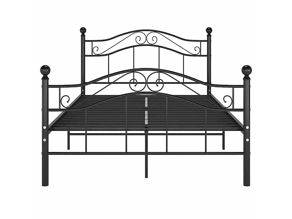 Bett Schwarz Metall 120x200 cm