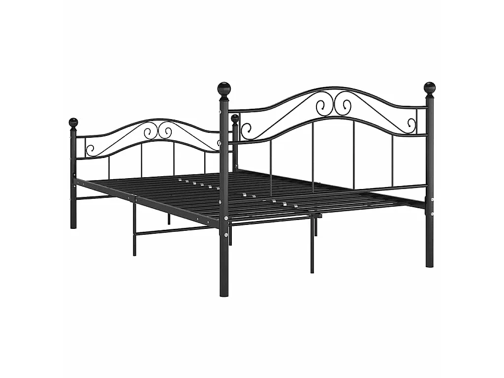 Bett Schwarz Metall 120x200 cm