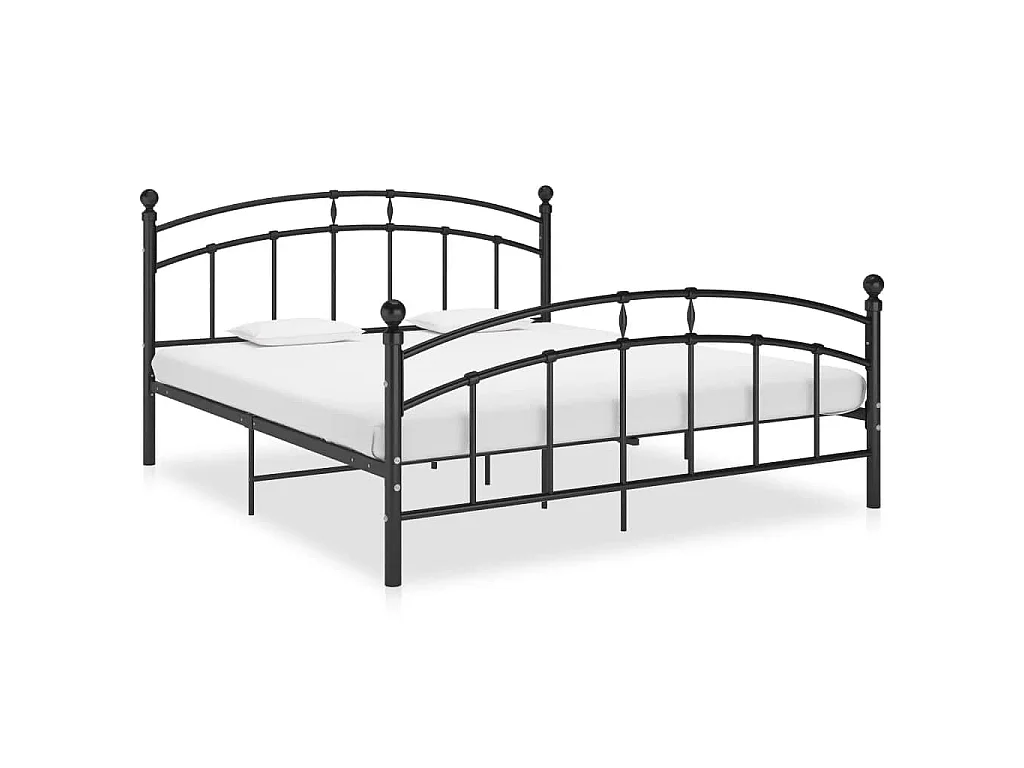 Bettgestell Schwarz Metall 160x200 cm