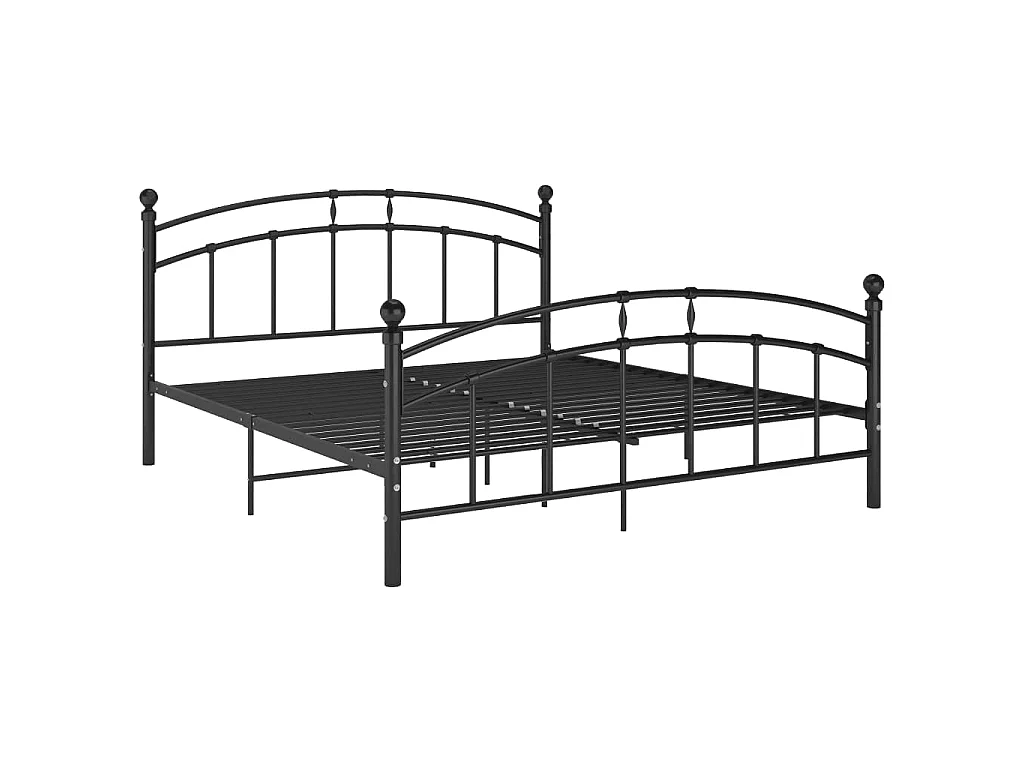 Bettgestell Schwarz Metall 160x200 cm